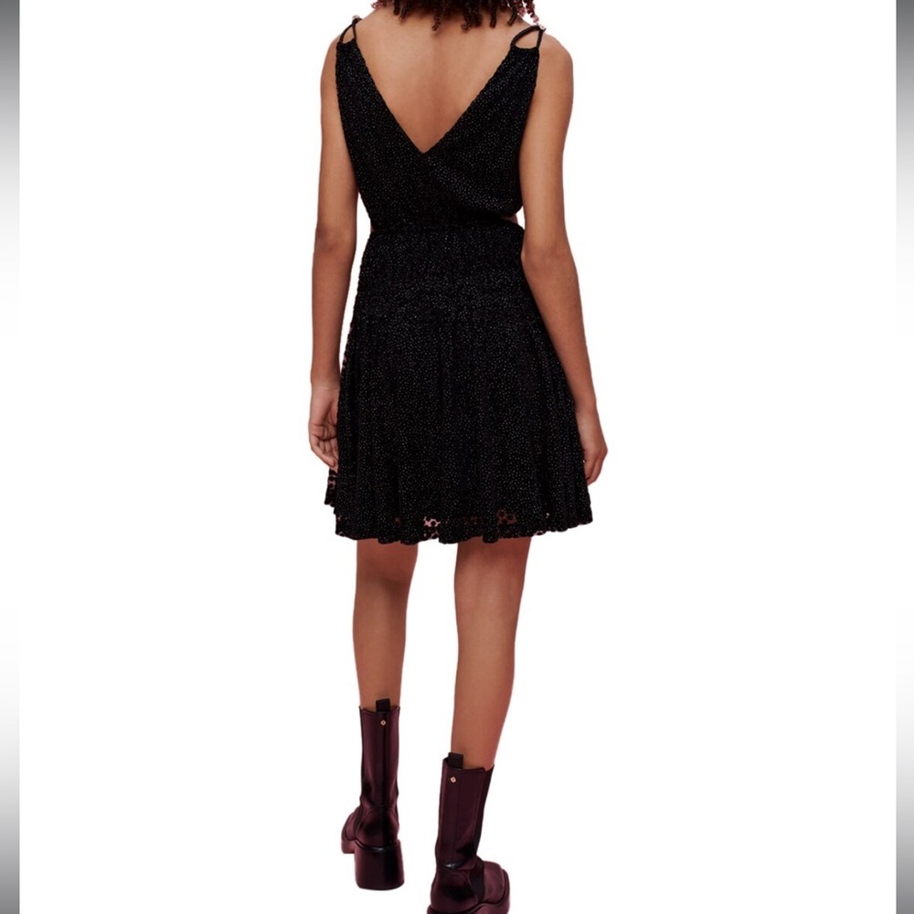 BNWT Maje Black Mini Dress Size S / Maje Size = 36 - Picture 2 of 7